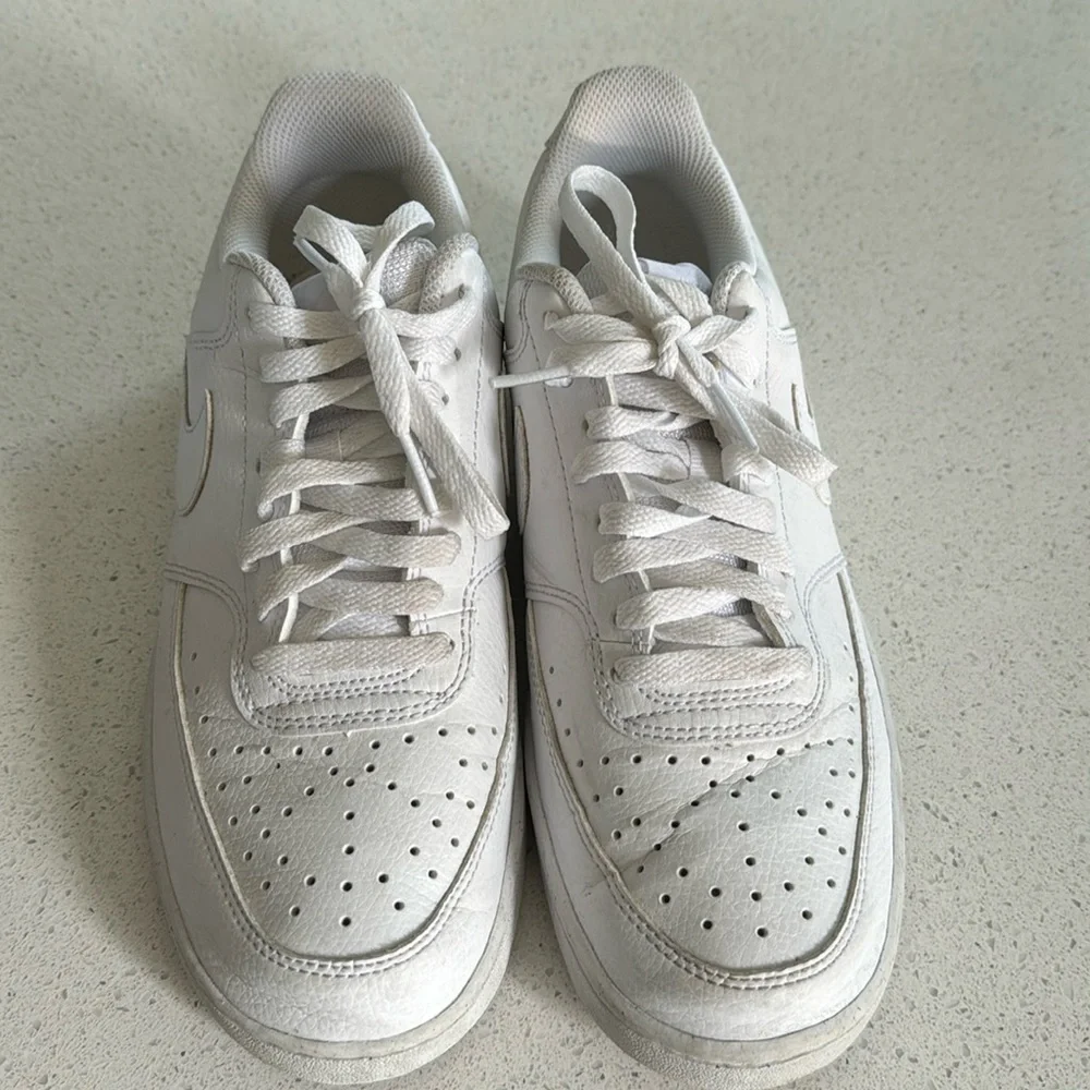 🍍 Nike Air Force 1 Low Men's White on White Size 8.5M Leather🍍
